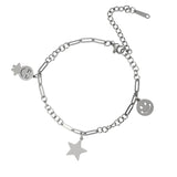 Smiley Rhinestones Victory Gesture Bracelet – Jewelry Gift Ideas — 2