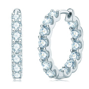 Full Diamond Moissanite Light Luxury Earrings Sterling – Stylish Gifts — 4