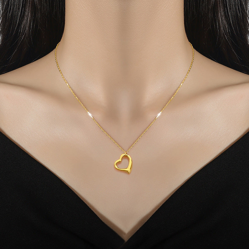 Simple Bracelet Love Heart Furnace Real Gold Cold – Jewelry Gift Ideas — 1