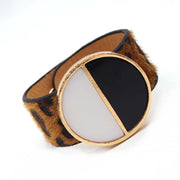 Ladies Leopard Print Leather Wide Bracelet – Jewelry Gift Ideas — 13