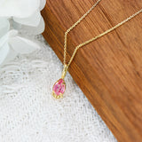 Red Corundum Double Stone Pendant – Jewelry Gift Ideas — 3