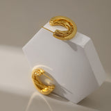 Fashion Women's Copper Twist Stud Earrings – Stylish Gifts — 4