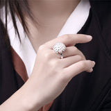 Fireworks Shape Copper Plated Silver Ring Lady – Practical Gifts — 4