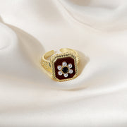Retro Hong Kong Style Pearl Flower Ring – Stylish Gifts — 2