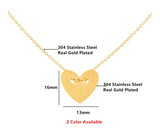 Sweet And Lovely Short Peach Heart Necklace – Jewelry Gift Ideas — 4