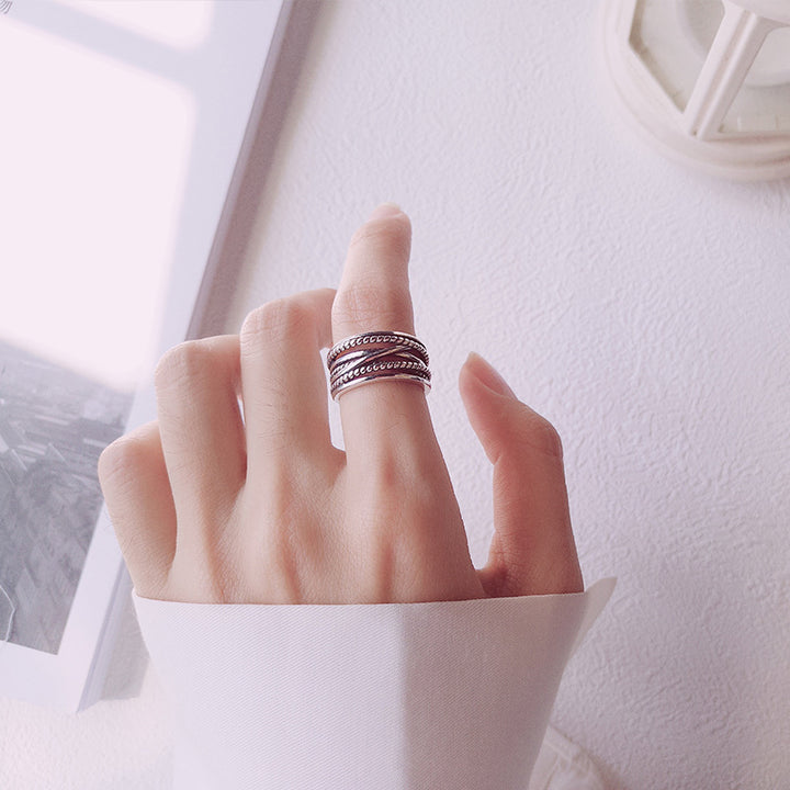 Vintage Braided Couple Ring – Gifts for Couples — 1