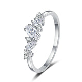 Women's 925 Sterling Silver Moissanite Ring – Gifts for Her — 7