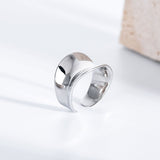 S925 Sterling Silver Ring Irregular Concave Female – Gifts for Her — 8