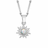 Natural Opal Abstract Sun Pendant Necklace – Jewelry Gift Ideas — 2
