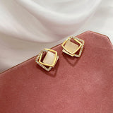 Silver Needle Opal Earrings Temperament Geometric – Stylish Gifts — 9
