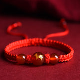 Zodiac Red Rope Bracelet Natural Red Agate – Jewelry Gift Ideas — 16