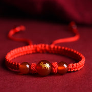 Zodiac Red Rope Bracelet Natural Red Agate – Jewelry Gift Ideas — 16
