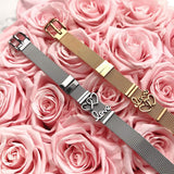 Simple Love Letter Couple Bracelet Stainless Steel – Gifts for Couples — 2