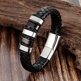Leather Cord Bracelet Men's Stainless Steel – Jewelry Gift Ideas — 2