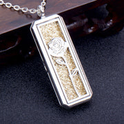 Square Essential Oil Necklace Openable Silver – Jewelry Gift Ideas — 1