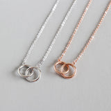 Circle double ring necklace – Jewelry Gift Ideas — 1