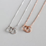 Circle double ring necklace – Jewelry Gift Ideas — 1