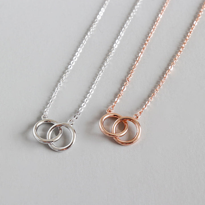 Circle double ring necklace – Jewelry Gift Ideas — 1