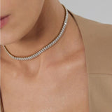 Zircon Tennis Chain Real Gold Plating OT Buckle – Jewelry Gift Ideas — 7