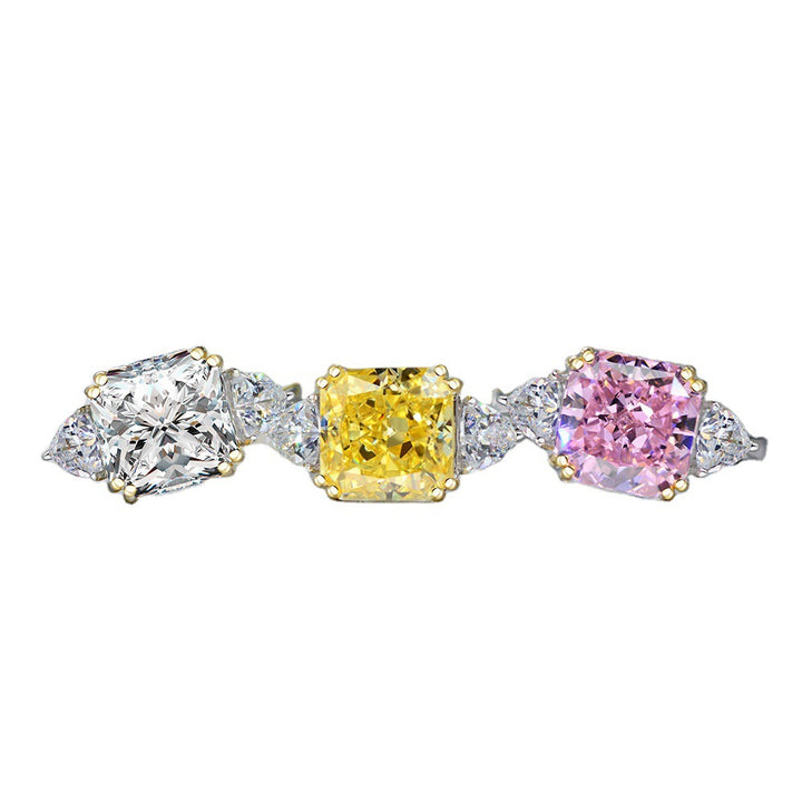 Synthetic High Carbon Diamond Ring S925 Silver – Surprise Gifts — 1