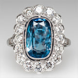 Luxury Colored Gems Ring Inlaid Sea Blue Women's – Gifts for Her — 4