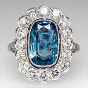 Luxury Colored Gems Ring Inlaid Sea Blue Women's – Gifts for Her — 4