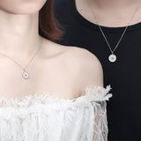 Button Couple Necklace Sterling Silver Coin – Jewelry Gift Ideas — 5