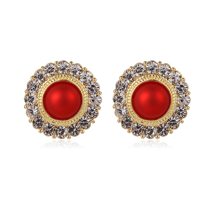 Earrings Frosted Shell Beads Solid Color – Surprise Gifts — 1