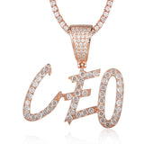 English Flower Body Grass Letter Pendant Necklace – Jewelry Gift Ideas — 6