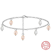 925 Sterling Silver Anklet Colorful Natural Small – Jewelry Gift Ideas — 5