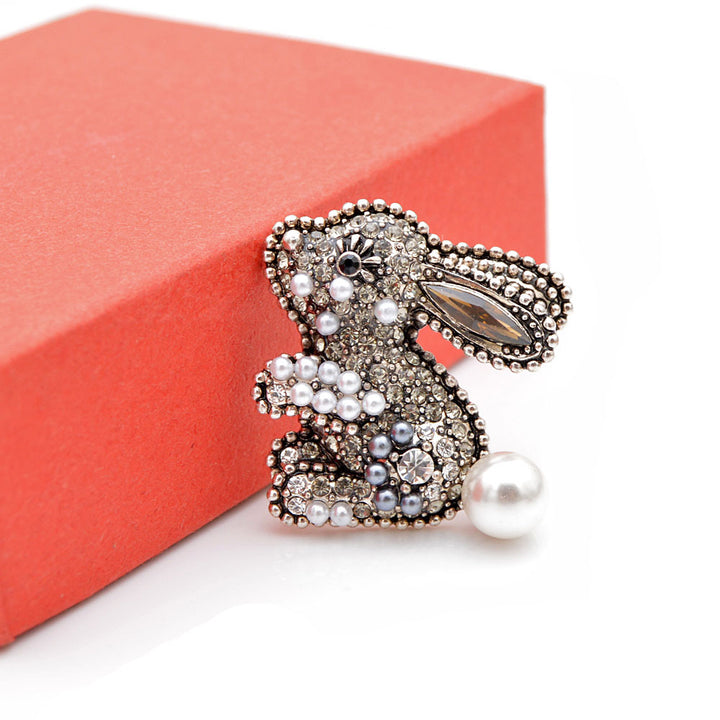 Diamond Rabbit Brooch Zodiac Cartoon Animal – Jewelry Gift Ideas — 1