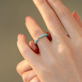 Very Fine 2mm Natural Raw Ore Turquoise Ring – Practical Gifts — 1