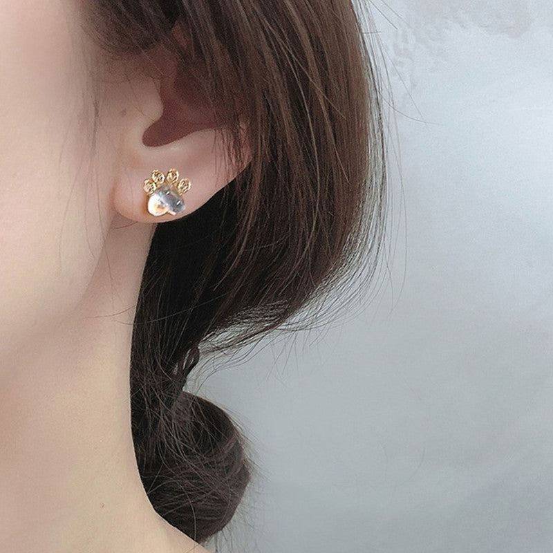 Lovely Micro-paved Zircon Moonstone Earrings – Gift Ideas — 1