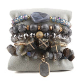 Natural Stone Glass Mixed Gravel Bracelet – Jewelry Gift Ideas — 2