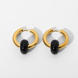 Double-Layer Gold-plated Colored Stone Earrings – Gifts for Her — 11