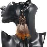 Women's Fashion Trend Gradient Brown Feather Earrings – Stylish Gifts — 5