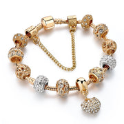 Gold-plated heart beaded bracelet – Jewelry Gift Ideas — 2