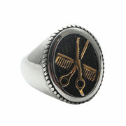 European And American Titanium Steel Scissors Ring – Gifts for Him — 9