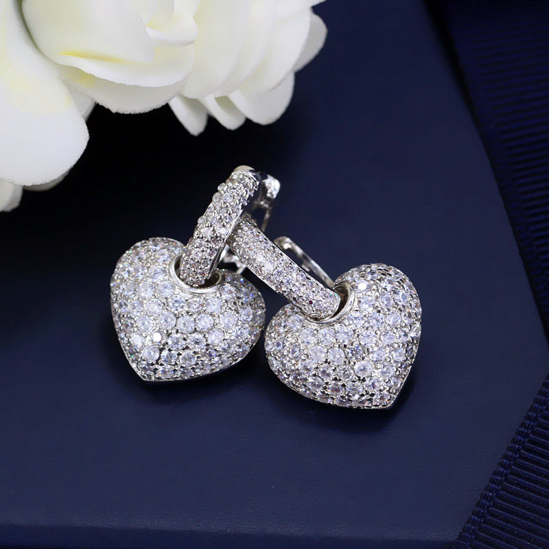 Heart-shaped Earrings Korean Style Peach Heart – Stylish Gifts — 1