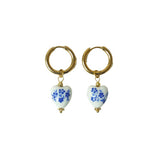 Retro Chinese Style Heart-shaped Blue And White – Stylish Gifts — 13