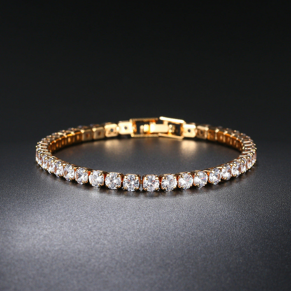 Round Full Diamond Tennis Chain Hip Hop Ear – Stylish Gifts — 1