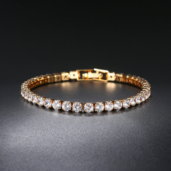 Round Full Diamond Tennis Chain Hip Hop Ear – Stylish Gifts — 1
