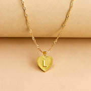 Hexagon Imitation Gold Pendant Necklace Peach – Jewelry Gift Ideas — 16