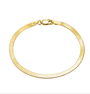 S925 Sterling Silver Bracelet Flat Snake Bone – Jewelry Gift Ideas — 7