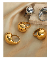 18K Gold Non-fading Chubby Ball Ring For Women – Gifts for Her — 3