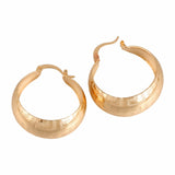 Gold Textured Earrings Original Design Accessory – Stylish Gifts — 3