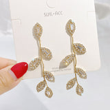 Leaf Earrings Women Long Tassel Earrings – Gifts for Her — 1