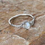Natural Moonlight Stone Ring Feminine – Unique Gift Ideas — 2