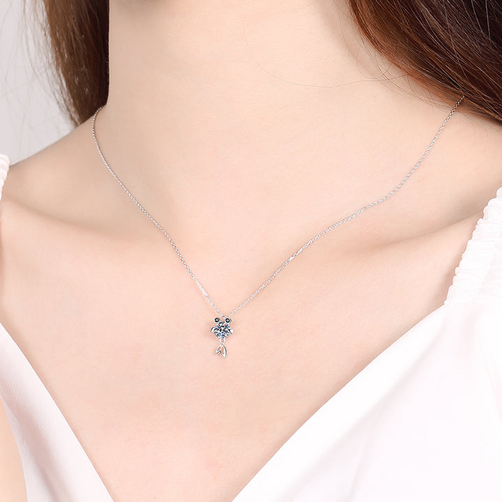 Sterling Silver Mosang Diamond Fish Necklace – Jewelry Gift Ideas — 1