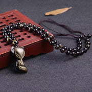 Natural Gold Obsidian Fox Pendant Men's – Jewelry Gift Ideas — 5